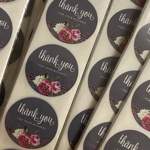 Other - 40 Small Thank You Stickers! (Quarter Size)